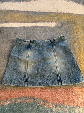 H&M Divided Denim A-Line Mini Skirt - Blue medium wash, 2